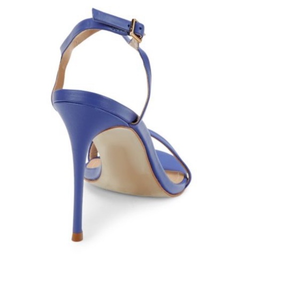 Saks Fifth Avenue Very Peri Purple Leather Stiletto Heel Size 8 | Preowned - Picture 8 of 8